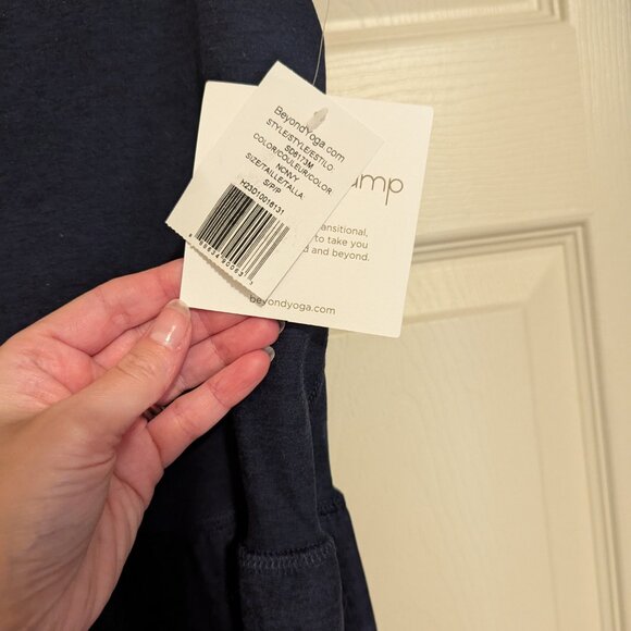 Beyond the Bump Spacedye Grow In Comfort Maternity Jumpsuit - S, Navy Blue NWT - Picture 2 of 3